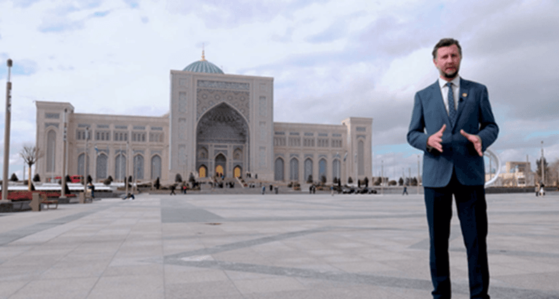 The interstate TV and radio company MIR broadcast the premiere of a film about the Islamic Civilization Center in Uzbekistan on the day of its opening