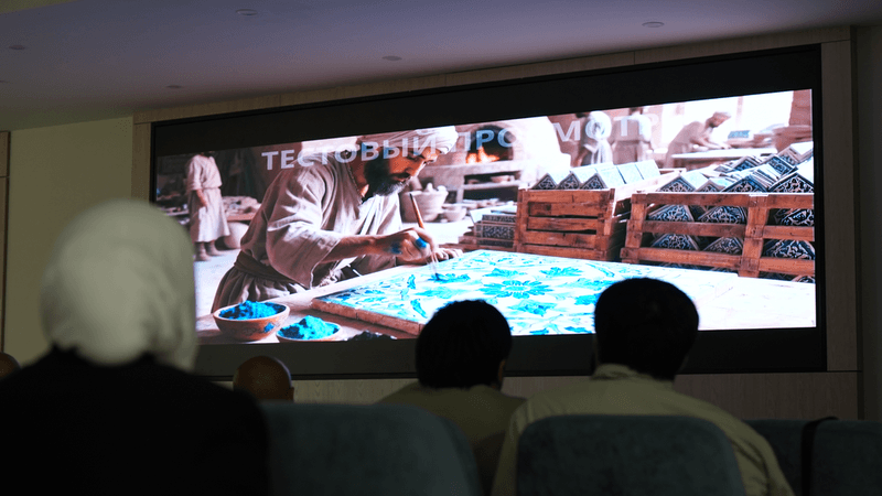 At the Islamic Civilization Center in Uzbekistan, history is presented in a visual format