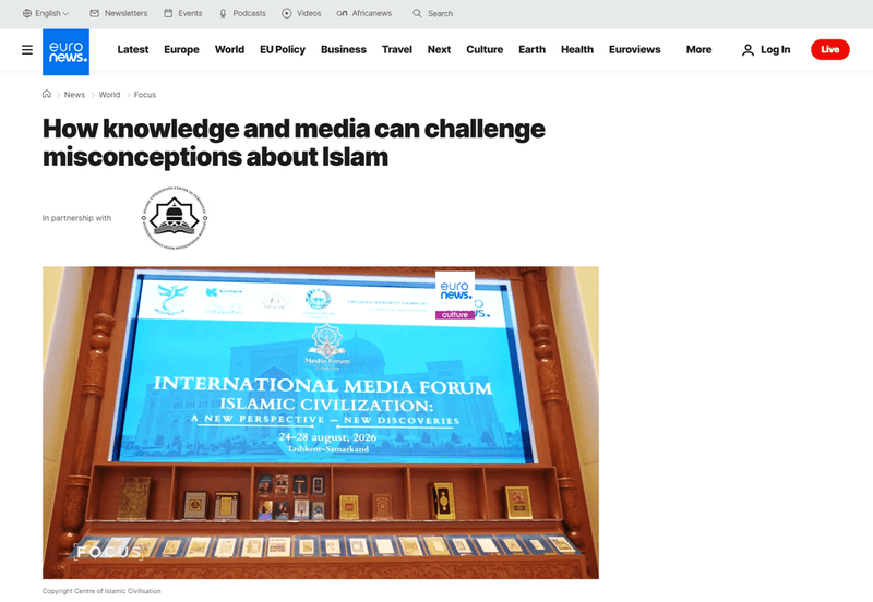Euronews: “How knowledge and media can challenge misconceptions about Islam”