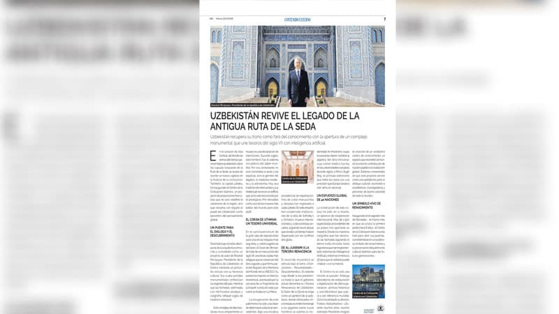 ABC: “Uzbekistan is reviving the legacy of the ancient silk road”