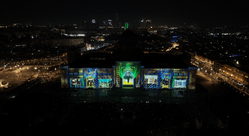 History illuminated by light: a 3D mapping show is being presented at the Islamic Civilization Center