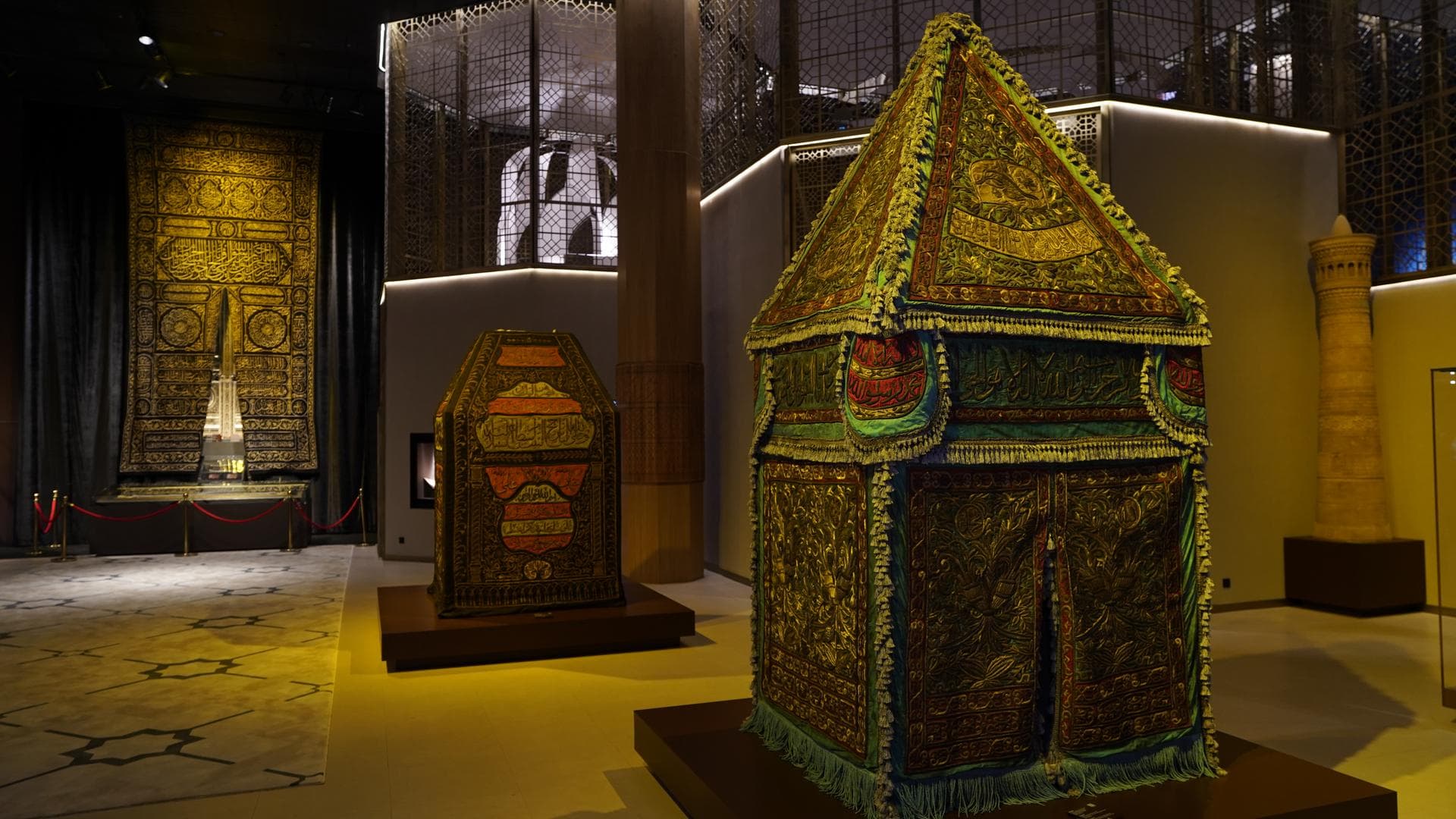 In the exhibition, a sacred symbol - the Mahmal evokes the unforgettable pages of the Hajj pilgrimage