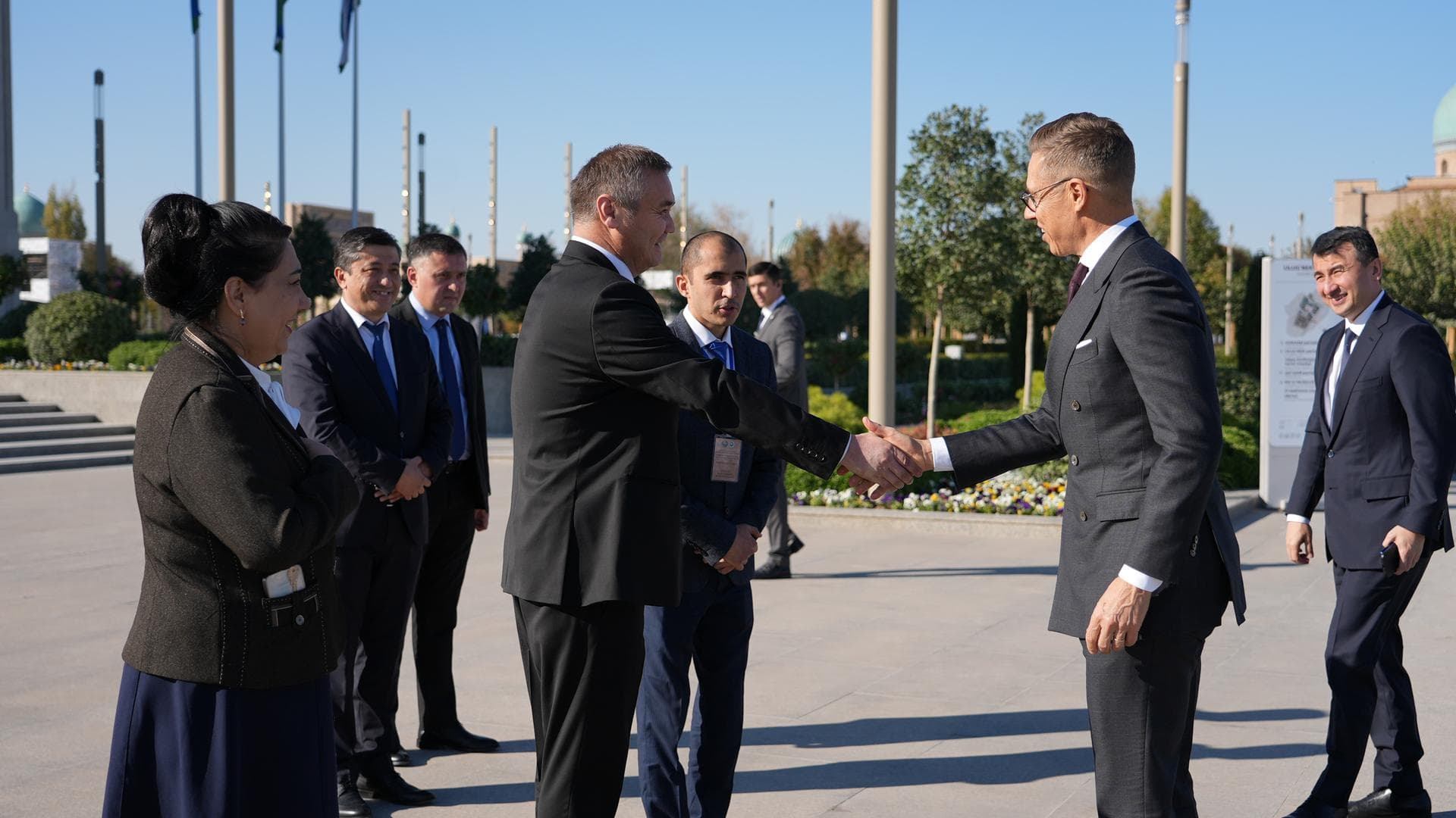 The President of Finland visited the Islamic Civilization Center in Uzbekistan.