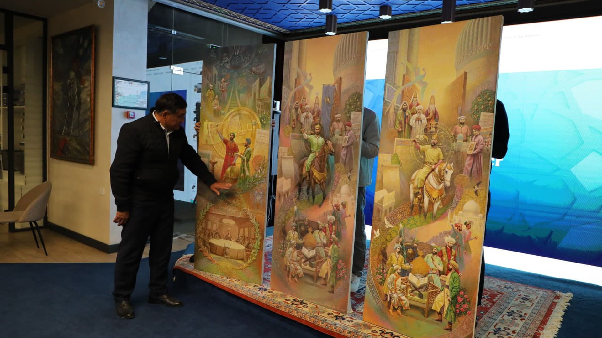 Work continues on the preparation of magnificent paintings