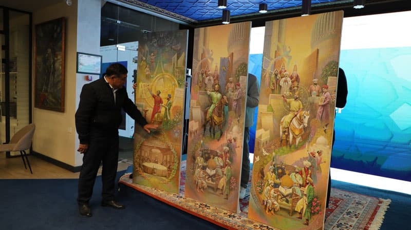 Work continues on the preparation of magnificent paintings