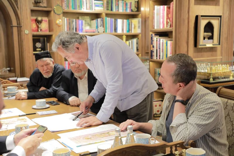 A discussion was held regarding the placement of exhibits at the Center for Islamic Civilization.