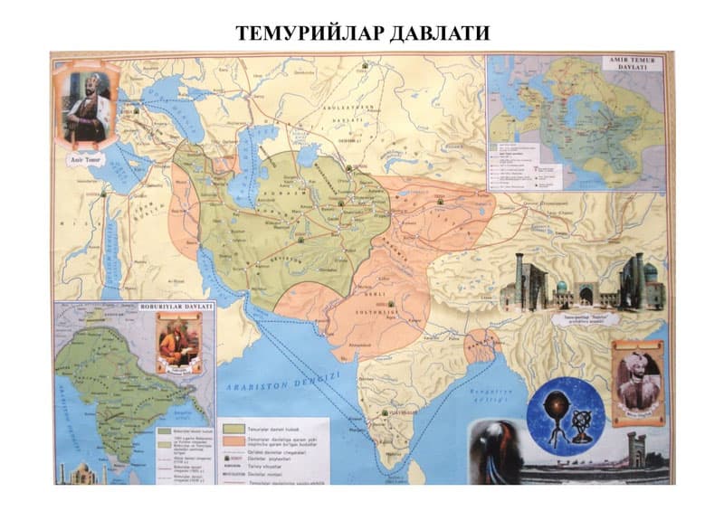 An interactive map highlighting the spiritual heritage and scientific progress of the Timurids will be created